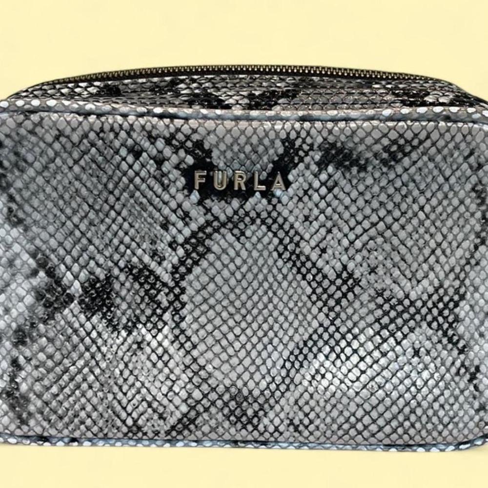 Furla Python Print Leather Camera Bag Crossbody S… - image 3